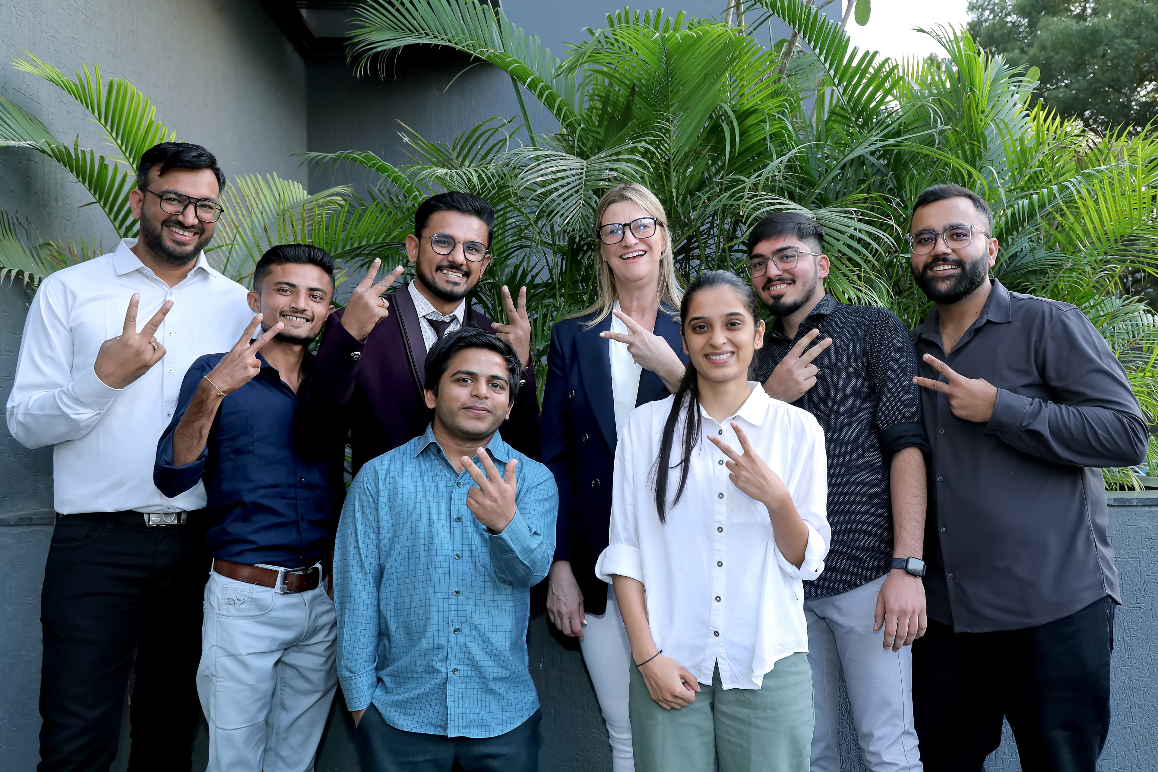 Utsav Somaiya with the team